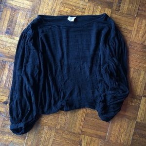 Free People Balloon Sleeve Blouse